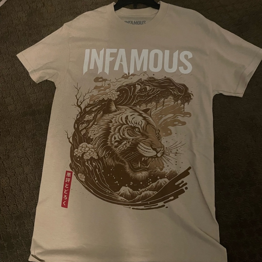 Cream shirt with cool design